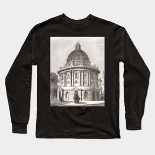 Radcliffe camera, Radcliffe Square, Oxford, England, 19th century scene Long Sleeve T-Shirt